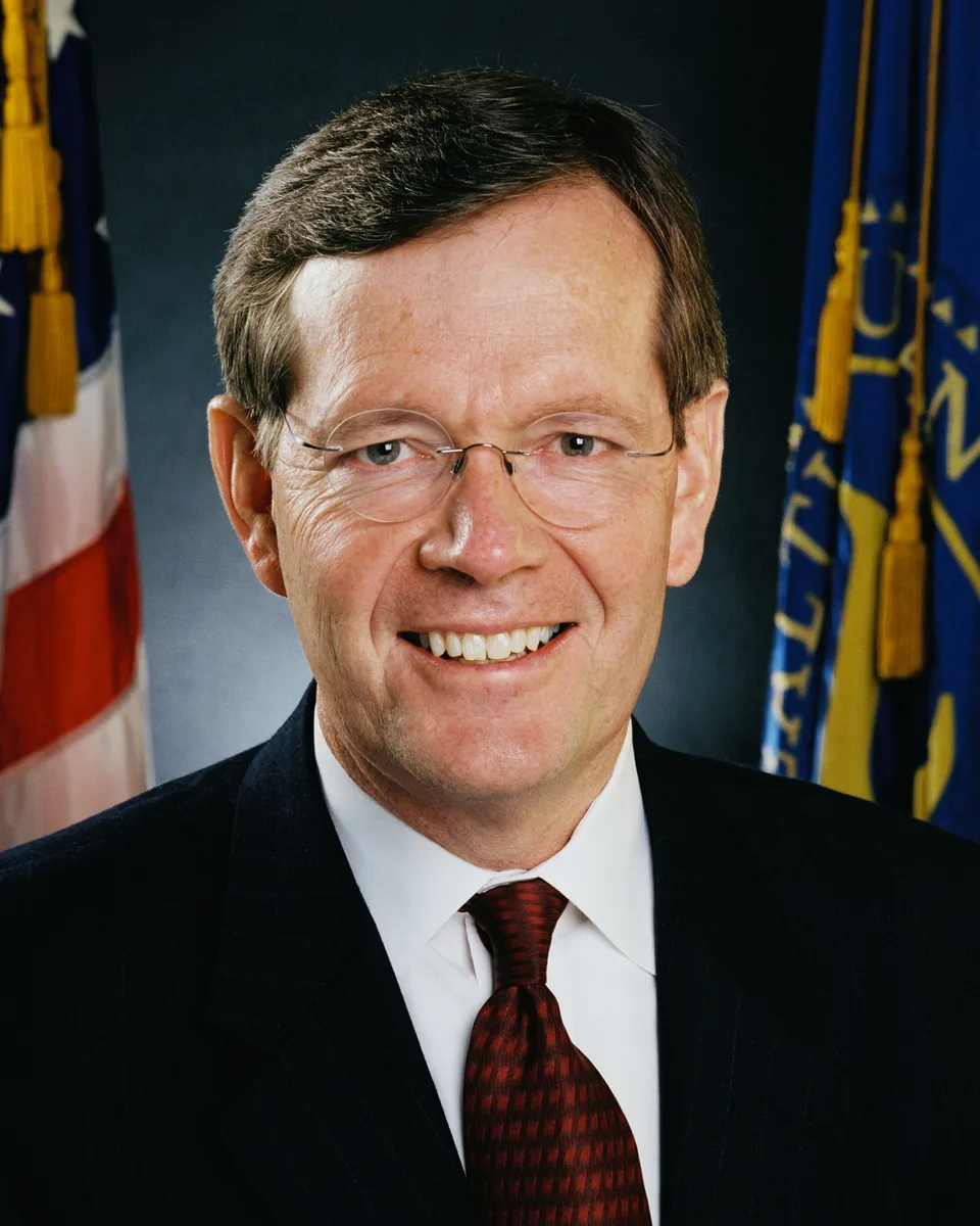 Mike Leavitt in an archival official portrait