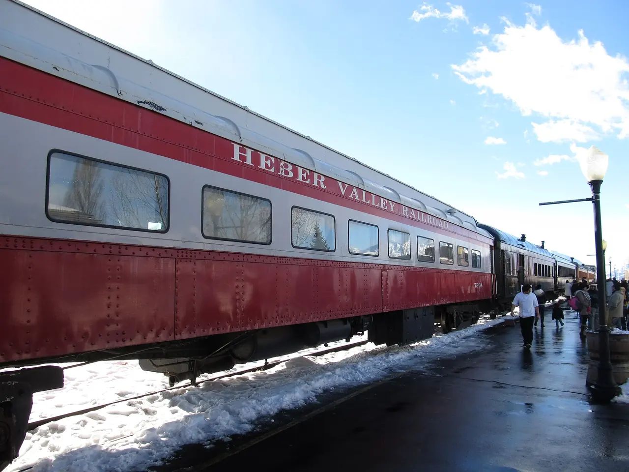 Heber Valley Historic Railroad train in Heber City, the heritage line that runs toward Provo Canyon