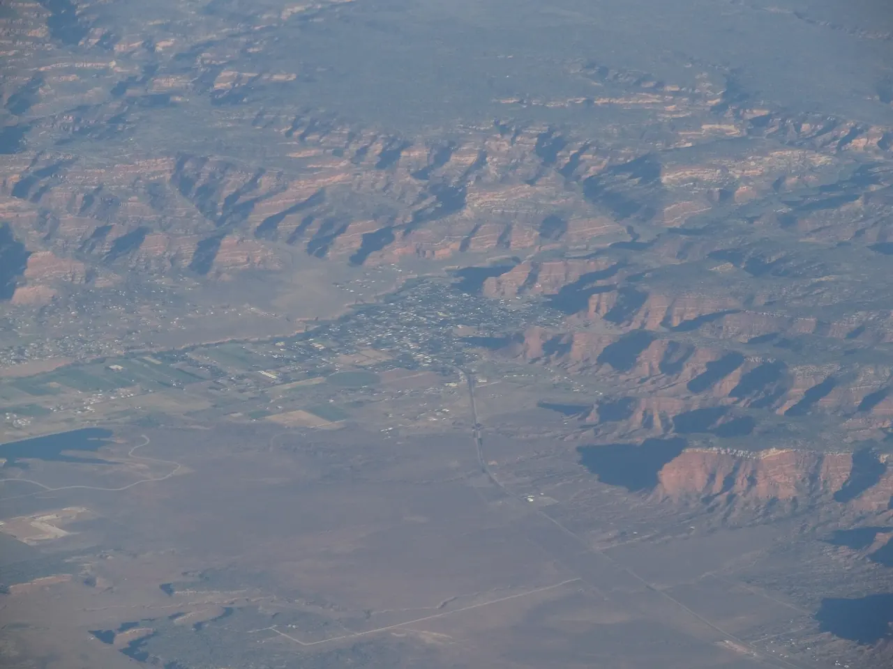 Kanab beneath the red Vermilion Cliffs in southern Utah