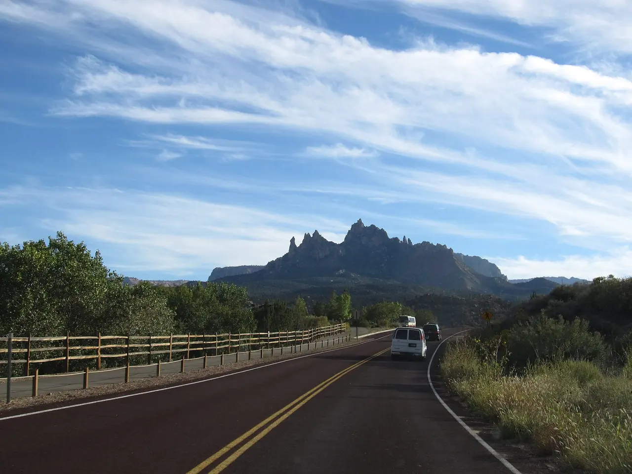 Looking from Springdale toward the Eagle Crags on Canaan Mountain, just outside Zion