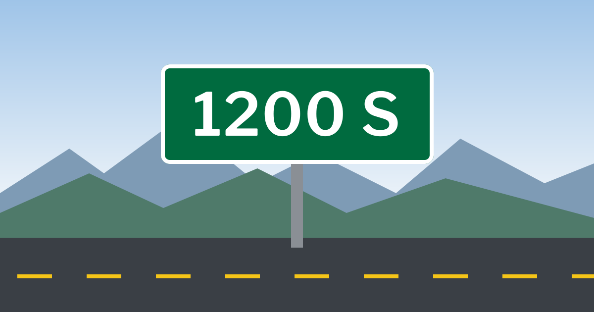 Street sign: 1200 S