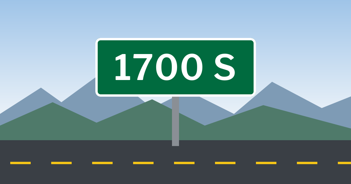Street sign: 1700 S