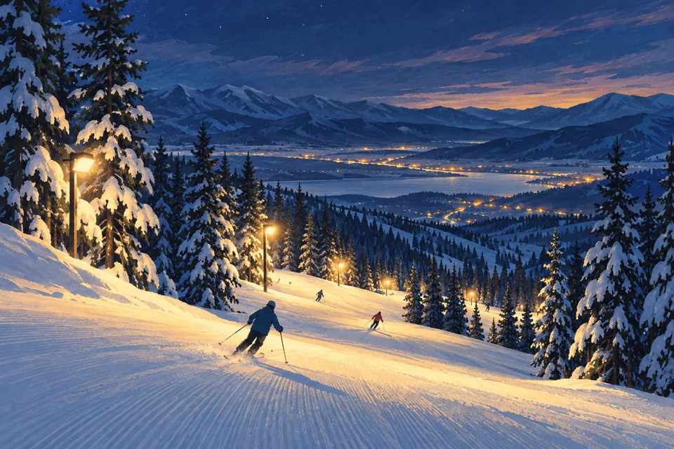 Winter illustration for the Nordic Valley guide
