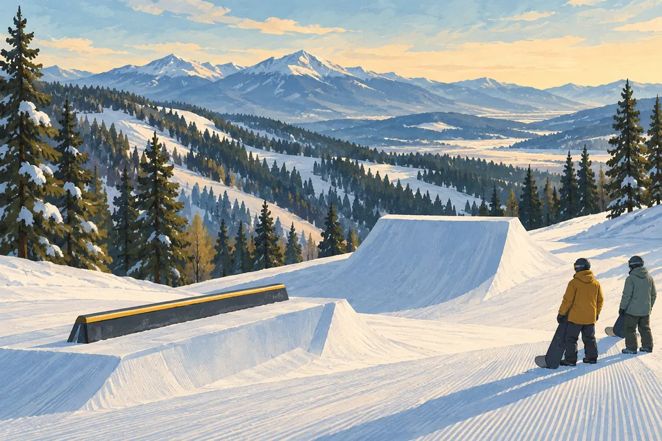 Winter illustration for the Woodward Park City guide