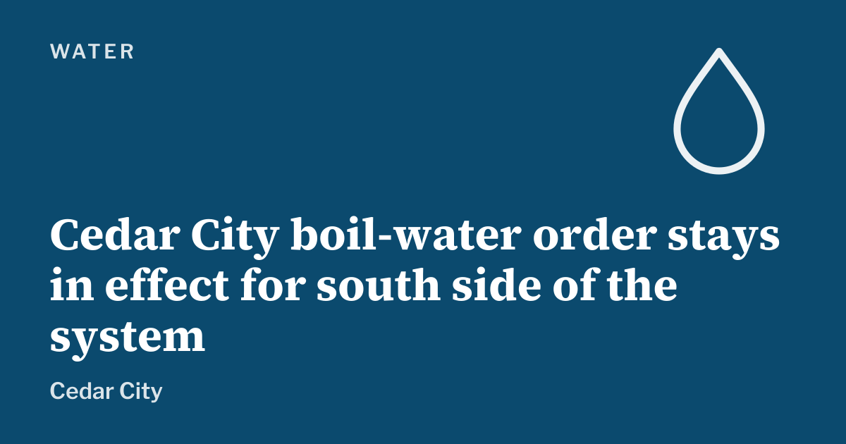 Graphic: water, Cedar City
